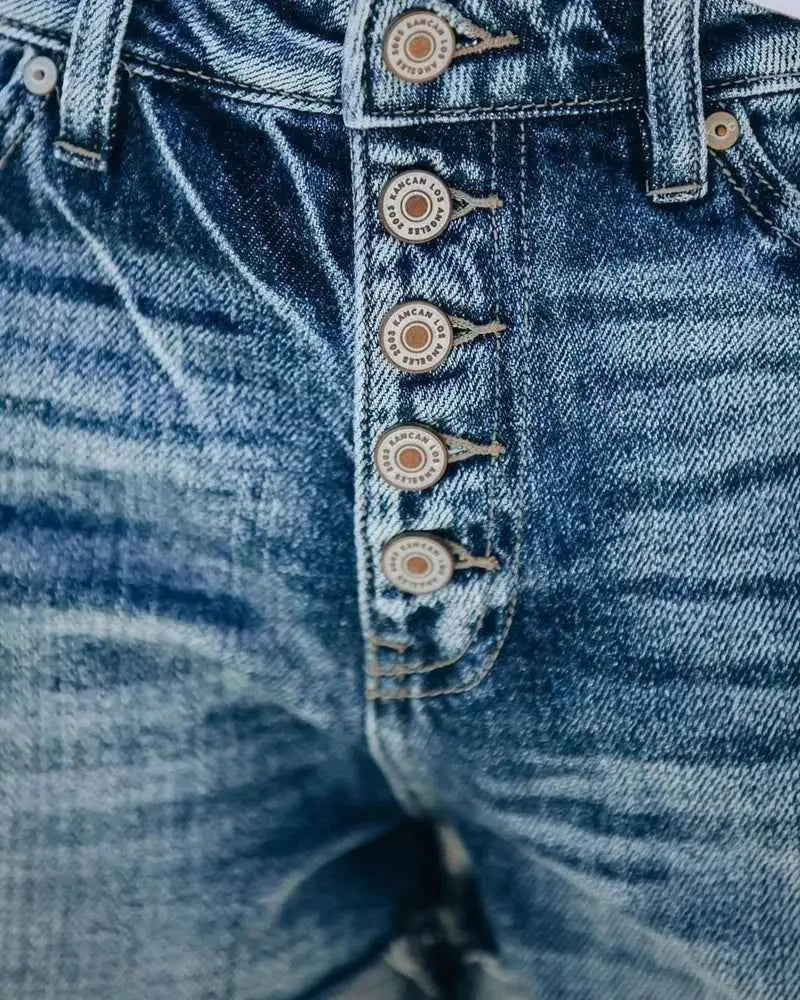 High Waist Crimped Denim Shorts For Women Ripped Jeans Summer Fashion Casual Vintage Streetwear Push Up