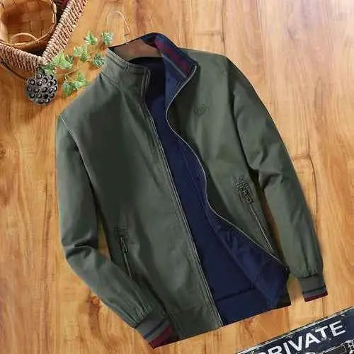 Cotton Wholesale Mens Windbreaker Jacket Double Sided Wear For Men Baseball Bomber Style Military Autumn Outdoor Coat