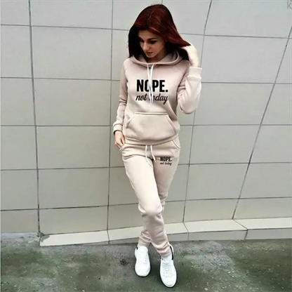 Womens Hooded Tracksuit Set For Jogging And Casual Wear With Matching Hoodie And Pants