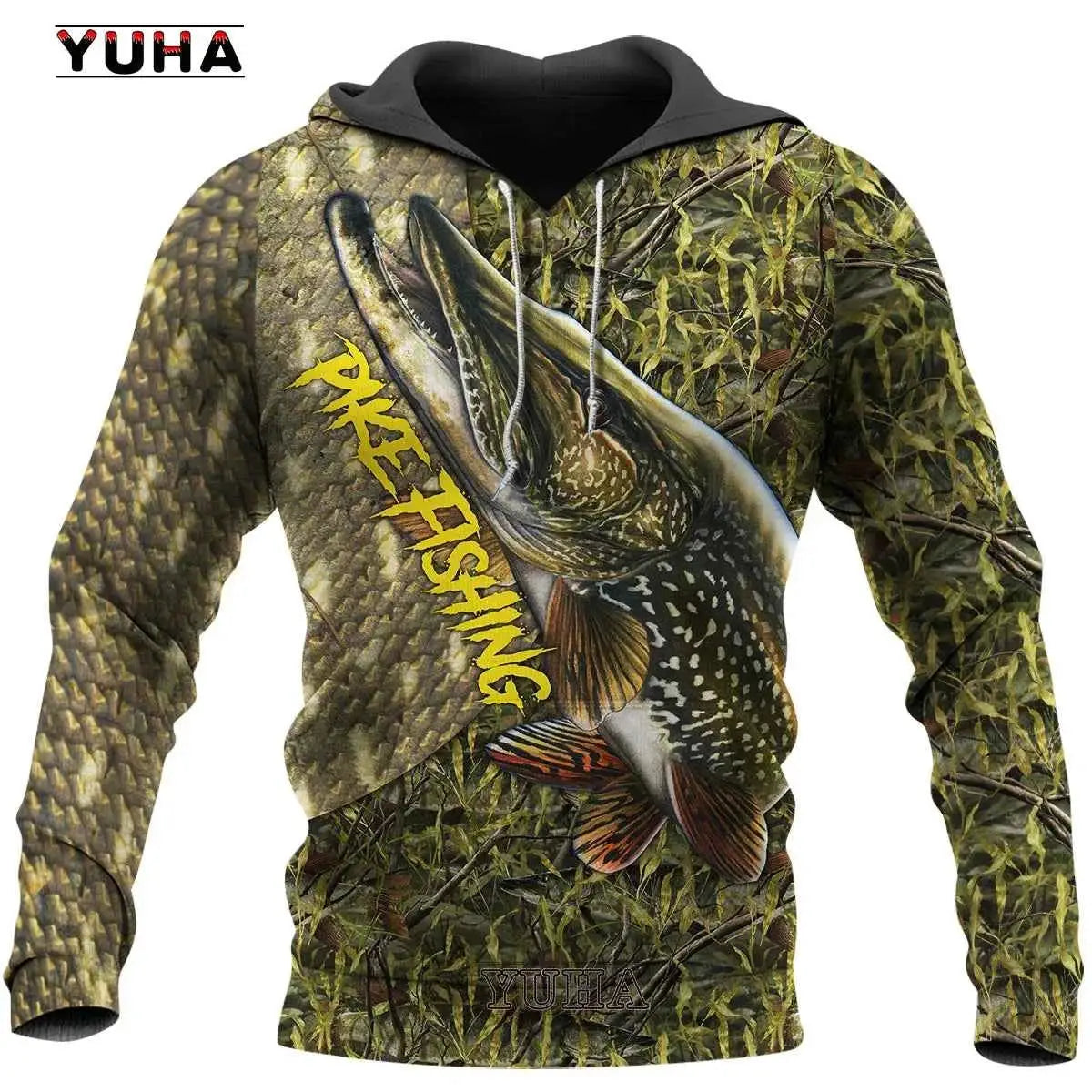 Mens Carp Fishing 3D Printed Harajuku Sweatshirt Unisex Casual Pullover Hoodie Style