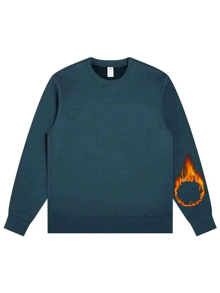 Oversized Green Mint Sweatshirt For Women Basic Winter Warm Fleece Lined Option TeenStylo