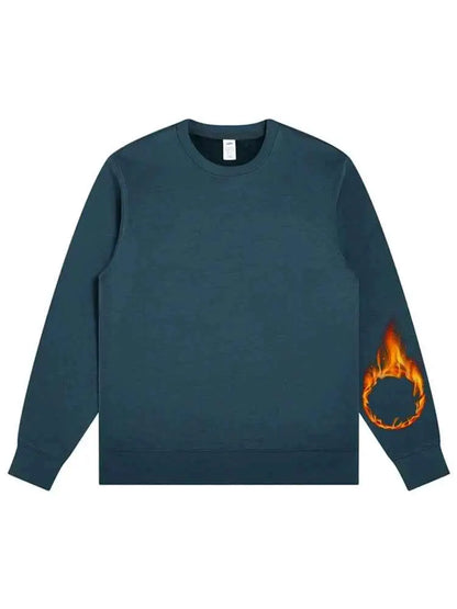 Oversized Green Mint Sweatshirt For Women Basic Winter Warm Fleece Lined Option TeenStylo