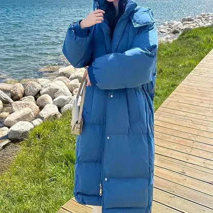 Women's Autumn Casual Thickened Warm Hooded Padded Jacket Outerwear Coat Insulated Weatherproof