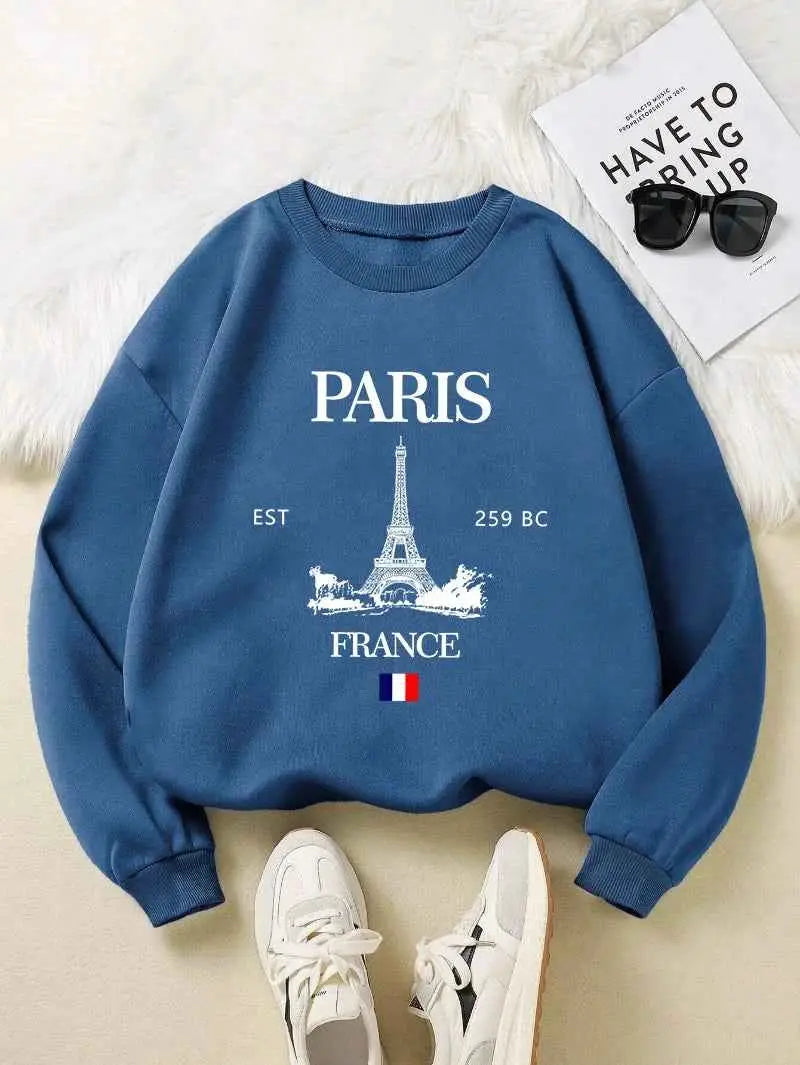Paris France Eiffel Tower Hoodie Unisex Sweatshirt For Women Men Casual Wear Size S To 2XL TeenStylo