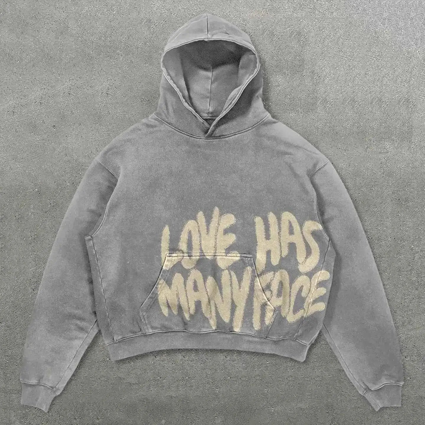 Y2K Hoodie Sweatshirt for Men and Women Oversized Harajuku Gothic Graphic Print Pullover Hoodie
