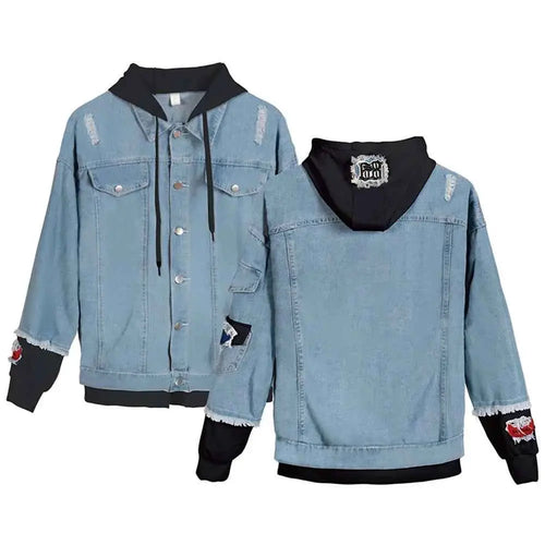 Solid Color Denim Jacket For Men And Women Unisex Casual Coat Classic Everyday Wear