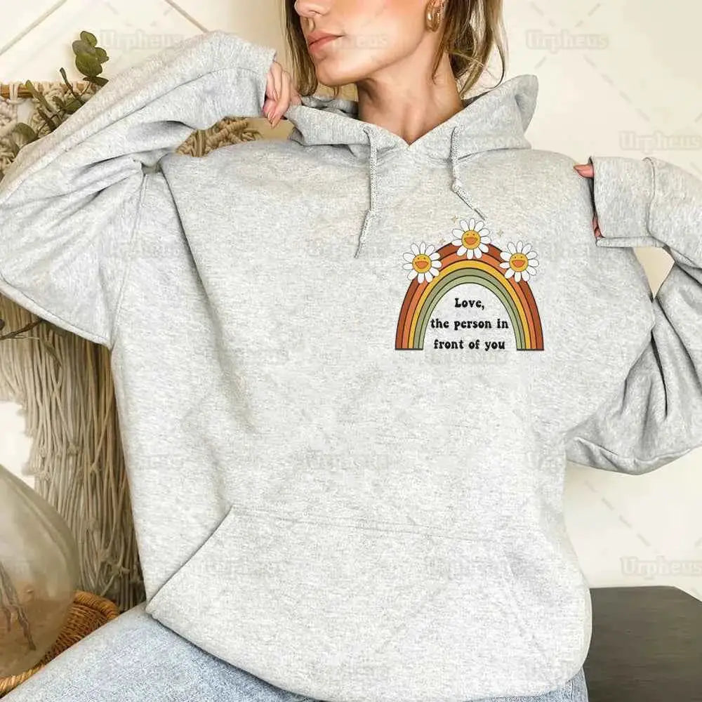 Dear Person Behind Me Hoodie Trendy Aesthetic Positive Vibes Sweatshirt Pullover Dear Stranger Better World