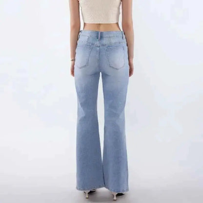 Denim Pants For Women Wide Leg Jeans High Rise Comfort Fit Soft Stretch Fabric Everyday Wear TeenStylo