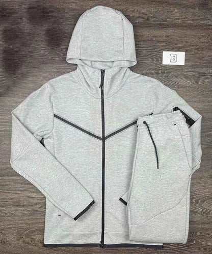 2024 Men Tracksuit 2 Piece Set Black Sportswear Jogging Suit Techwear Polyester Designer Style New Brand