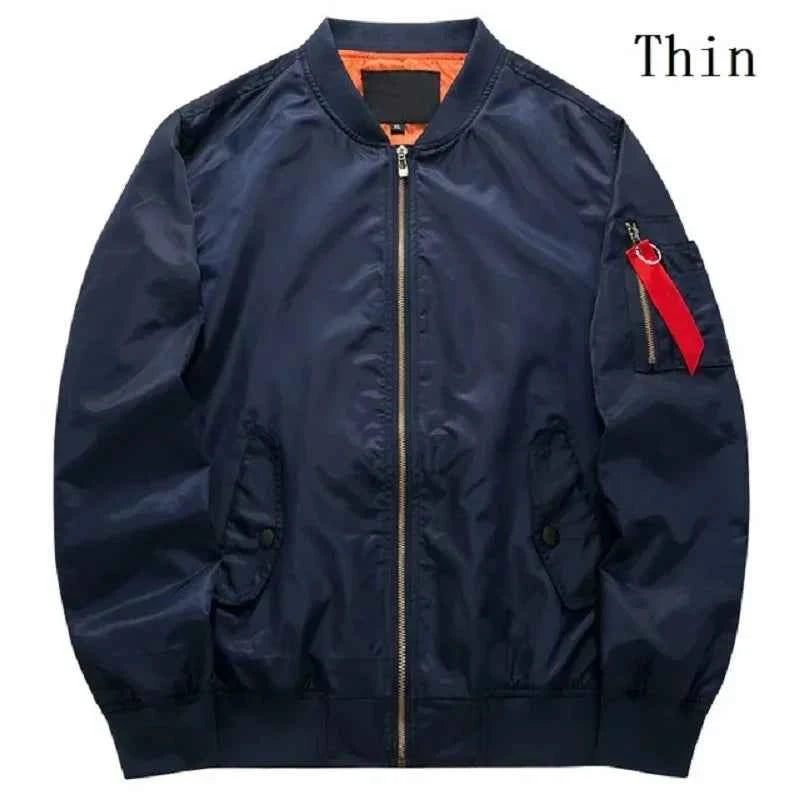 MA 1 Flight Bomber Jacket For Men Waterproof Winter Coat Casual Zipper Plus Size 8XL