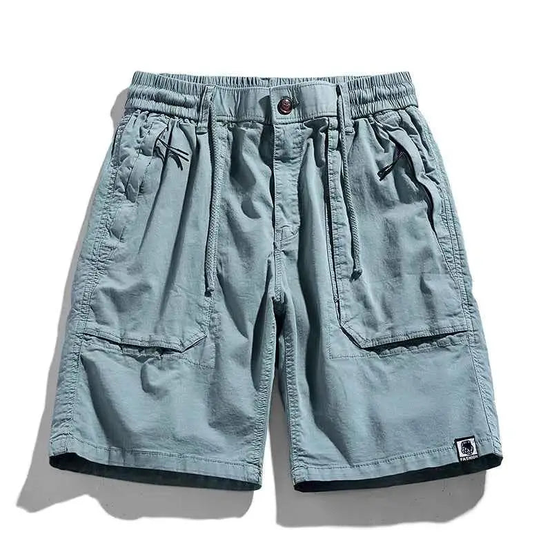 Men Summer Casual Classic Multi Pocket Camouflage Cotton Cargo Shorts Vintage Twill