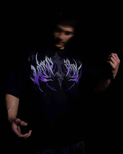Lonely Shadow Gothic Streetwear T Shirt For Men And Women Oversized Cotton Tee Skeleton Art Grunge Dark Edge Fashion