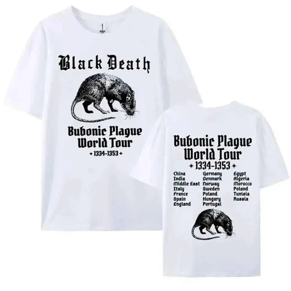 Men's Graphic T Shirt Meme Bubonic Plague World Tour Gothic Tee Short Sleeve | TeenStylo — TeenStylo