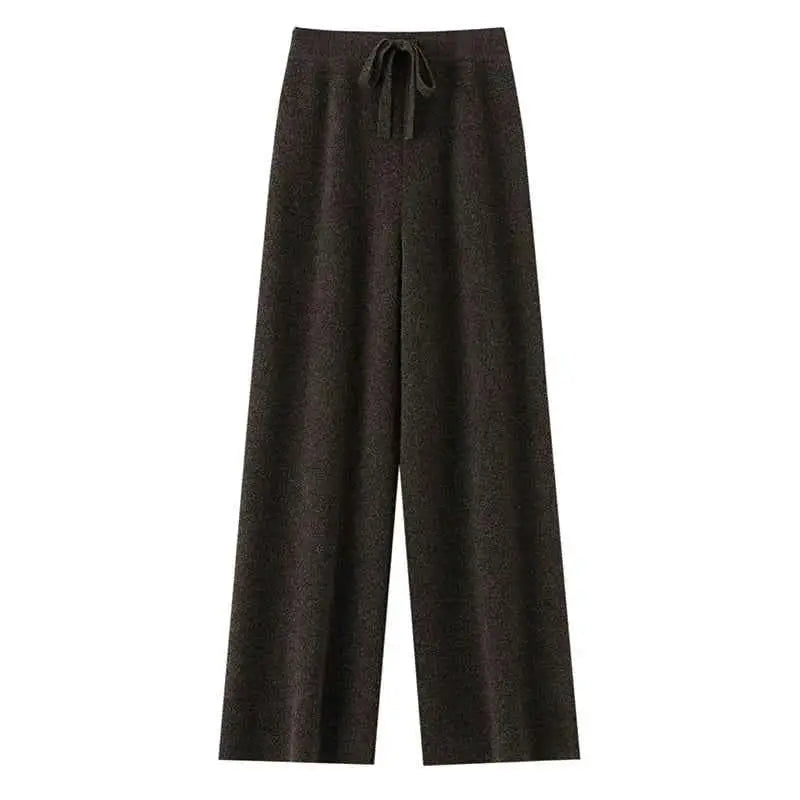 TeenStylo Merino Wool Women's Knitted Trousers Premium Soft Cozy Knit Pants For Everyday Comfort