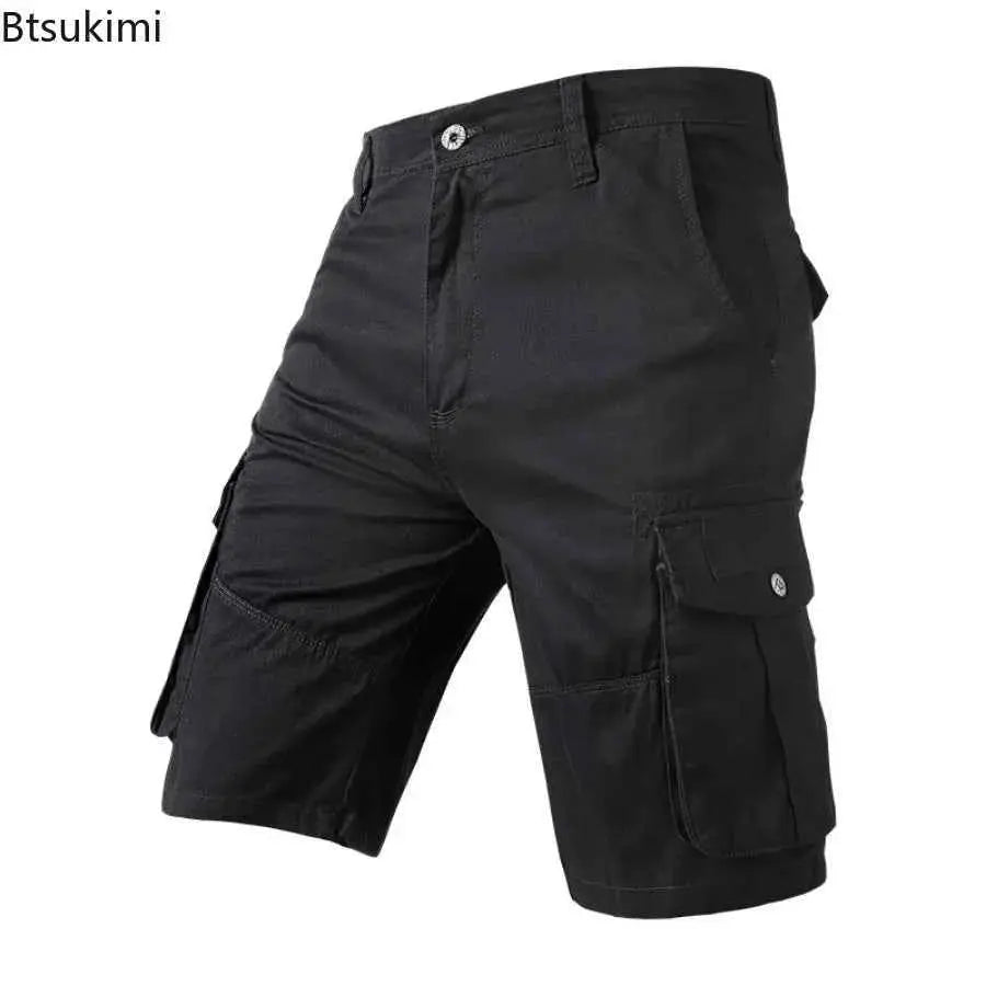 Men Cargo Shorts Summer 100 Percent Cotton Baggy Casual Outdoor Tactical Multi Pocket Shorts