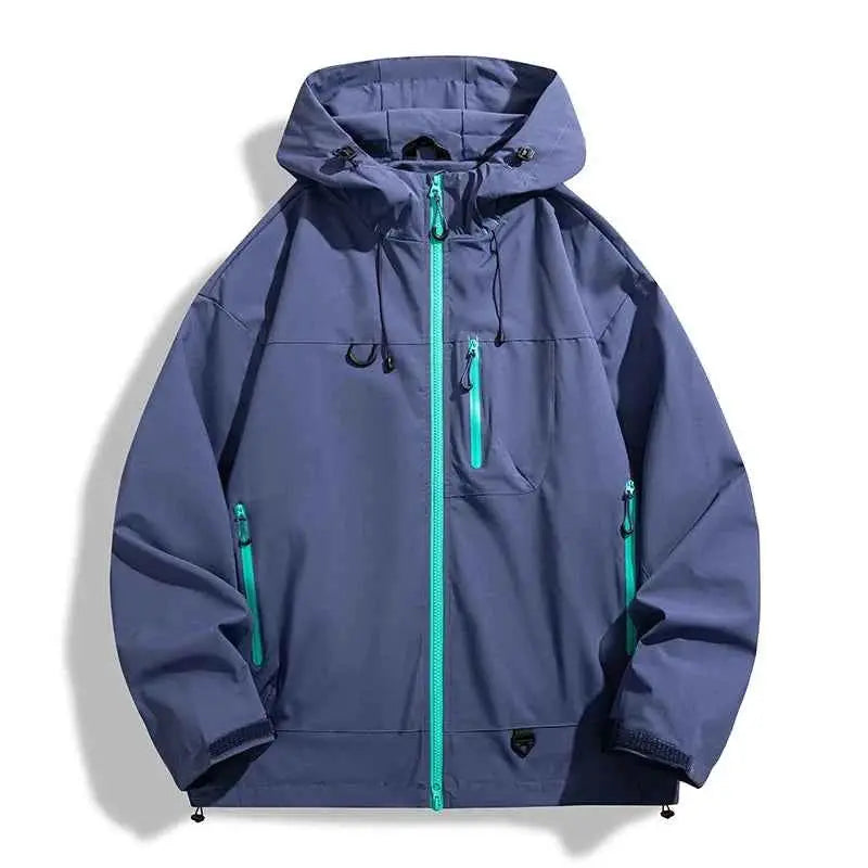 JNLN Unisex Waterproof Windbreaker Windproof Single Layer Jacket Men Women Hiking Trekking Climbing Rain Coat