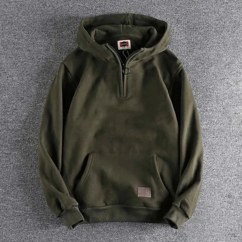 Autumn Winter American Retro Heavyweight Hoodie 500g TeenStylo Classic Sweatshirt Retro Style