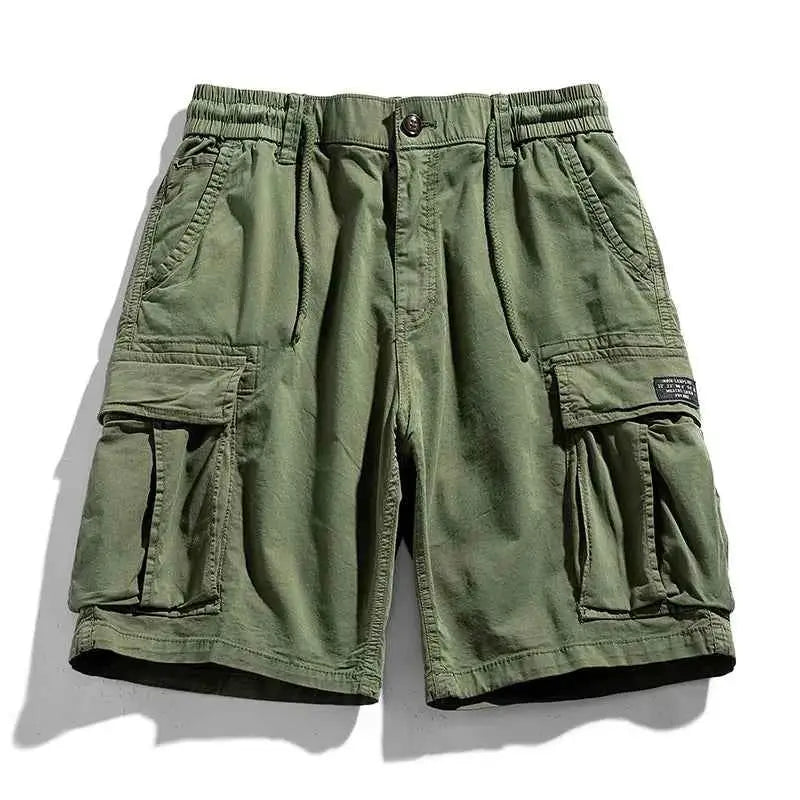 Men's Summer Cargo Shorts Cotton Breathable Quick Dry Multi Pocket Hip Hop Style Casual Shorts