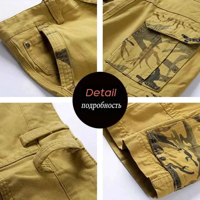 New Summer Men Cargo Camouflage Shorts Cotton Beach Multi Pocket Casual Jogger Shorts For Spring Dropshipping
