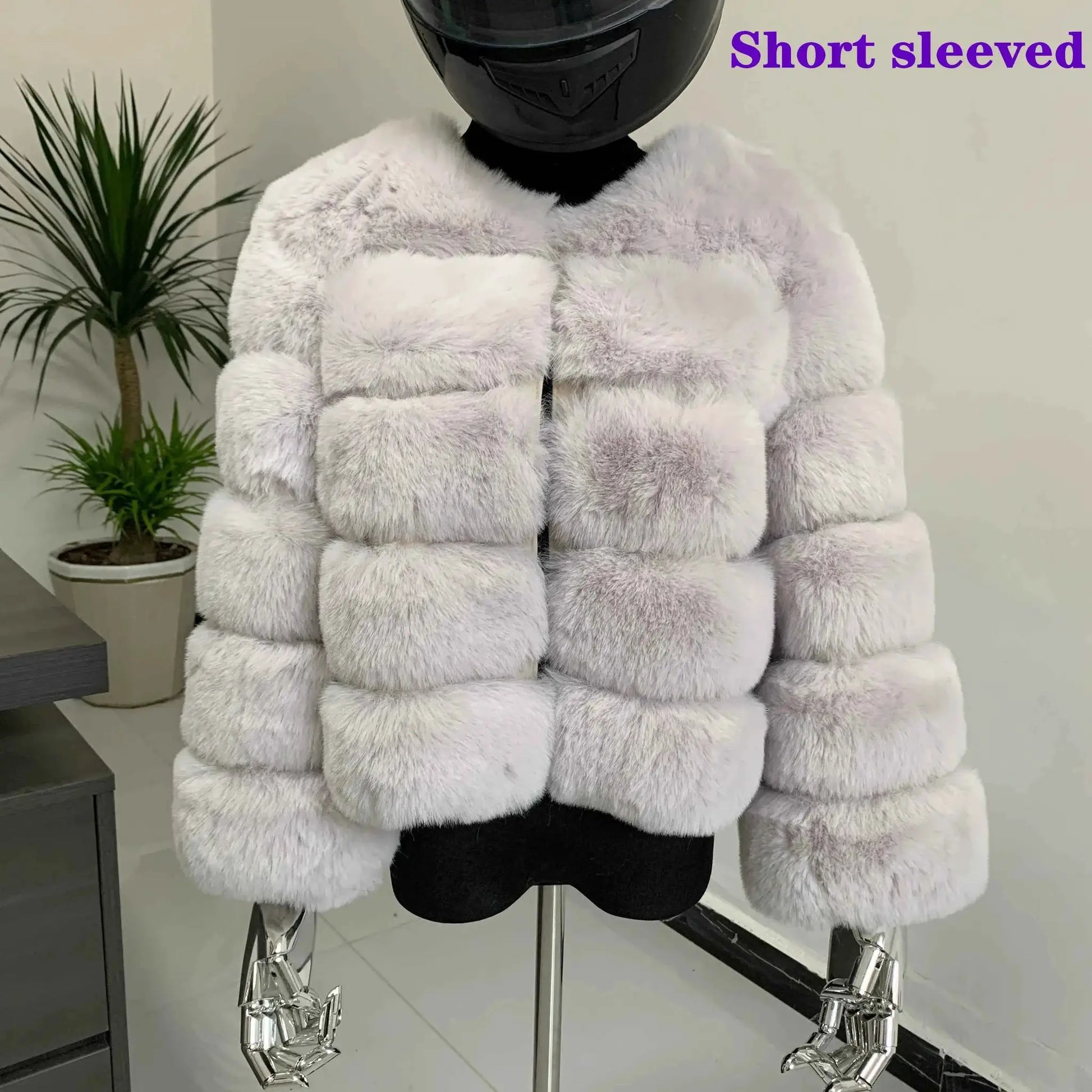 TeenStylo Winter Faux Fur Coat For Teens Long Sleeve Warm Outerwear With Plush Lining And Cozy Fit