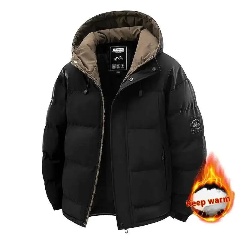 Winter Men Waterproof Windproof Puffer Hooded Jacket Outdoor Thick Casual Parka Fashion Coat