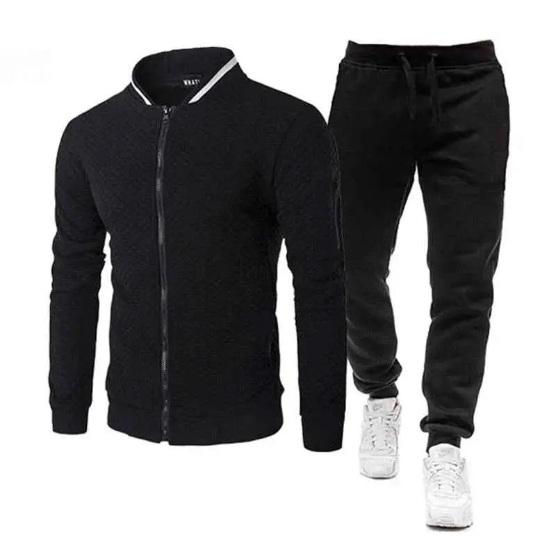 2026 New Mens Tracksuit Set Fashion Jogging Suit For Men Spring Autumn Long Sleeve Baseball Jacket Sportswear Outfit