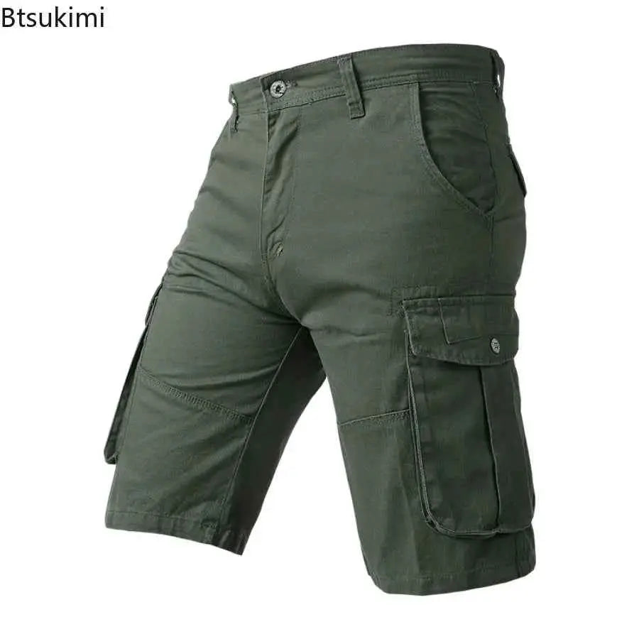 Men Cargo Shorts Summer 100 Percent Cotton Baggy Casual Outdoor Tactical Multi Pocket Shorts