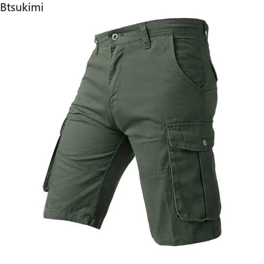 Men Cargo Shorts Summer 100 Percent Cotton Baggy Casual Outdoor Tactical Multi Pocket Shorts