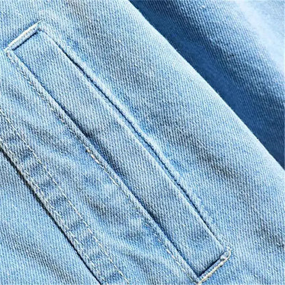 2026 New Mens Denim Jacket Hooded Loose Fit Cotton Outerwear Coat Solid Denim For Casual Streetwear Plus Size 5XL