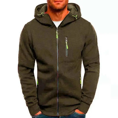 Men's Hoodies Sweatshirts Zip Up Hoodie Tracksuit Solid Long Sleeve Hooded Sweatshirt Spring Autumn Casual M-4XL Hoody