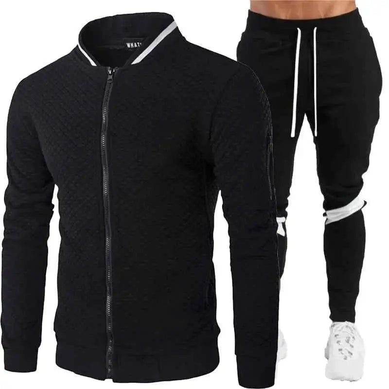 2026 New Mens Tracksuit Set Fashion Jogging Suit For Men Spring Autumn Long Sleeve Baseball Jacket Sportswear Outfit