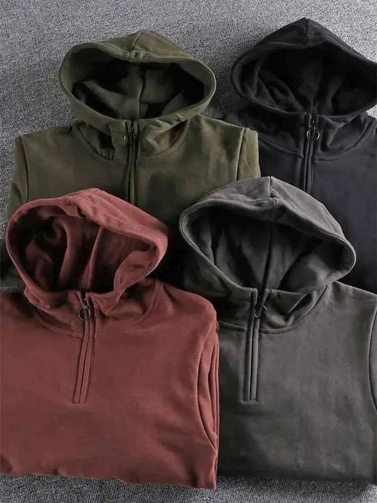 Autumn Winter American Retro Heavyweight Hoodie 500g TeenStylo Classic Sweatshirt Retro Style