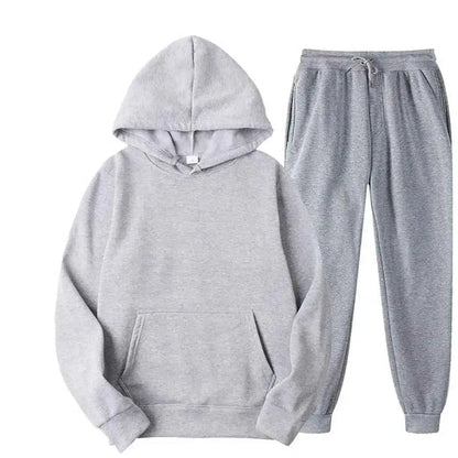 Men's Tracksuit Set Hooded Sweatshirt and Jogger Pants High Quality Breathable Polyester for Casual Gym Wear