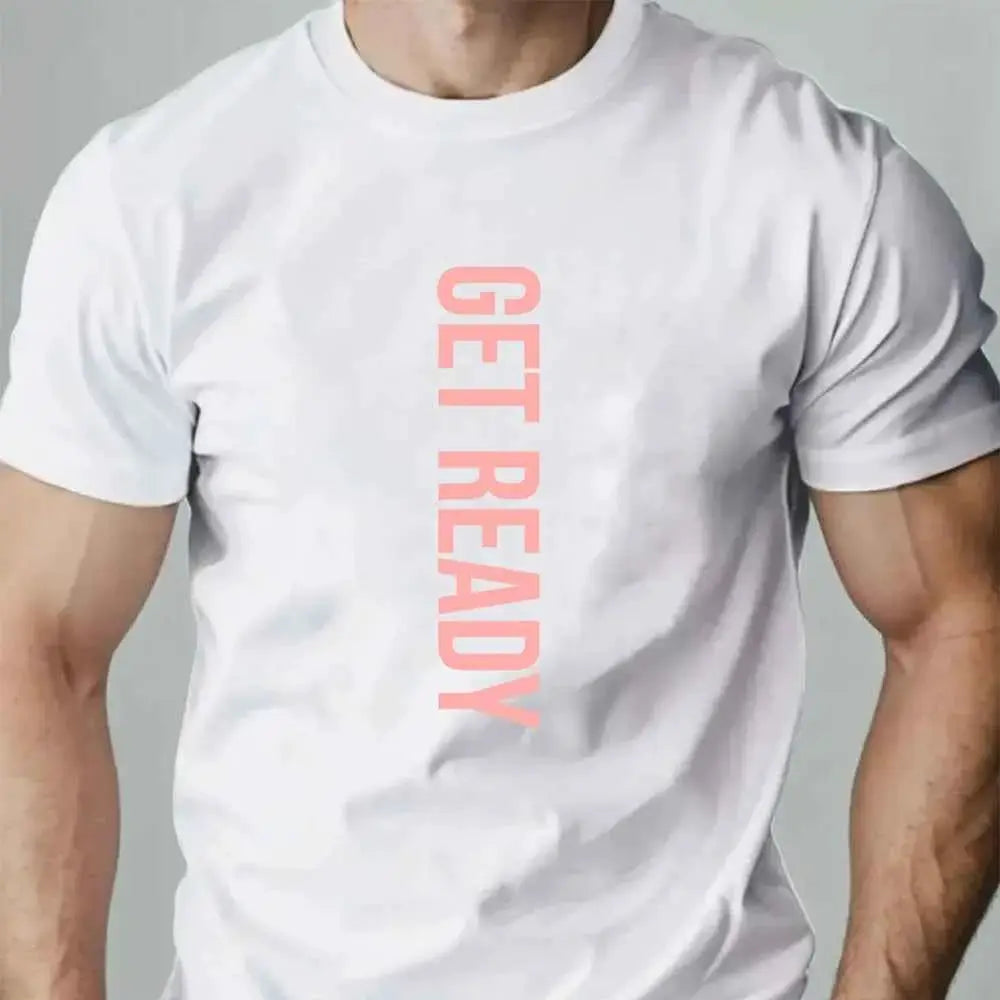 Summer Mens T Shirt Getfeady Pattern Print 100 Percent Cotton Breathable Oversized Round Neck Graphic Tee High Quality