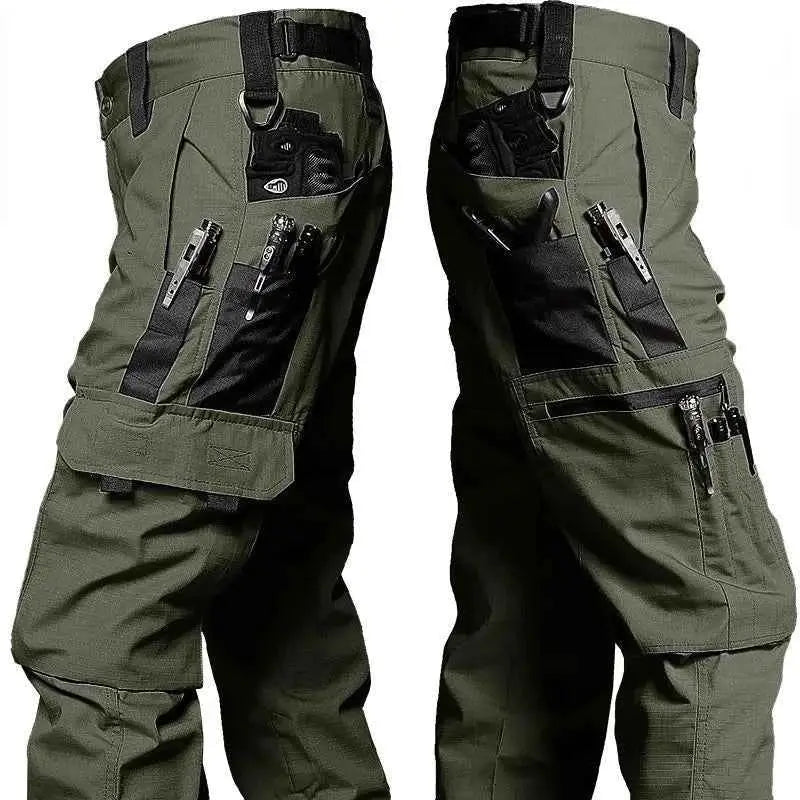 Men's Tactical Waterproof Cargo Pants Multi Pocket Combat Trousers For Outdoor Wear Resistant