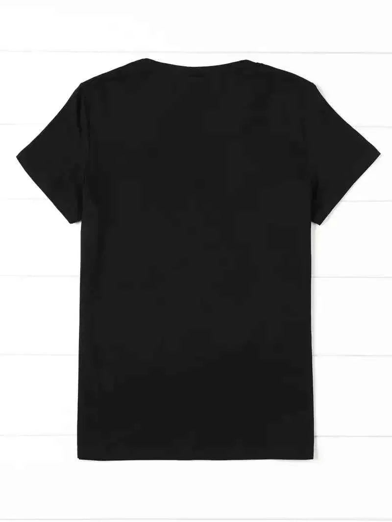 Streetwear 90s Womens Casual Graphic T Shirt Dramatic Wine Print Short Sleeve Top