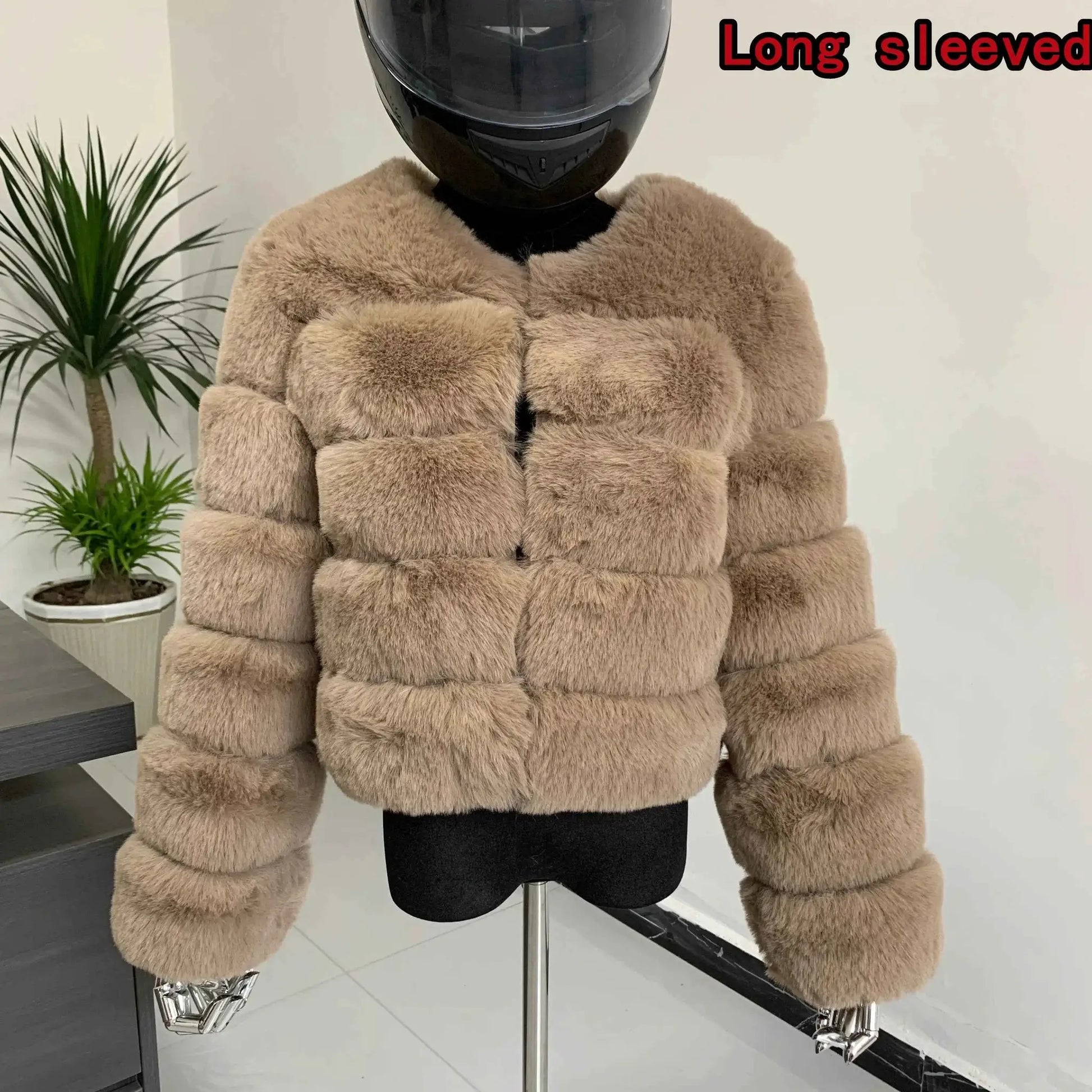 TeenStylo Winter Faux Fur Coat For Teens Long Sleeve Warm Outerwear With Plush Lining And Cozy Fit