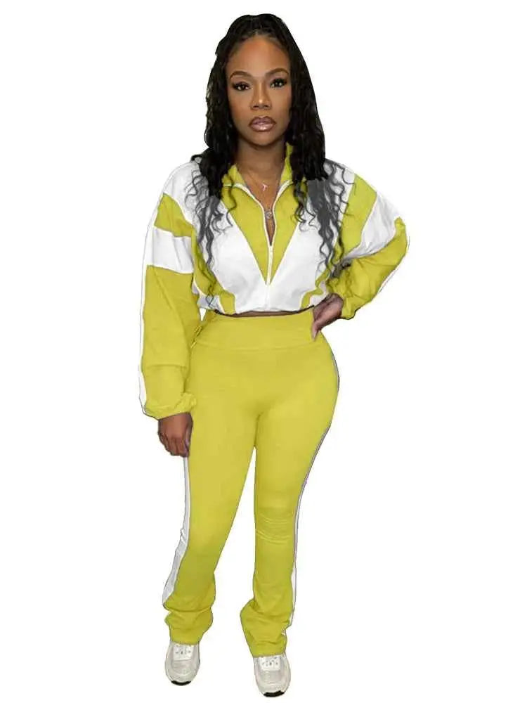 Spring 2025 Women's Two Piece Jogger Set Tracksuit Outwear Lounge Wear Sets For Everyday Activewear