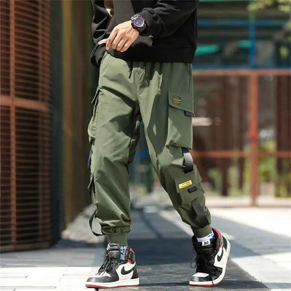 Black Cargo Pants Women High Waist Joggers Streetwear Trousers Hip Hop Korean Punk Casual Capris