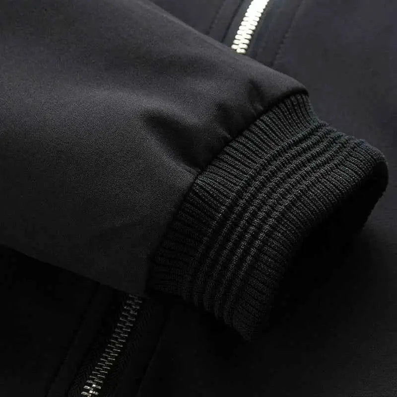 Mens Slim Fit Baseball Style Bomber Jacket Windbreaker With Zip Long Sleeve Outerwear Brand Clothing