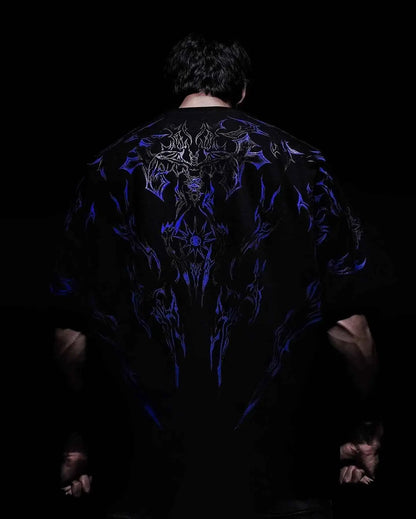Lonely Shadow Gothic Streetwear T Shirt For Men And Women Oversized Cotton Tee Skeleton Art Grunge Dark Edge Fashion