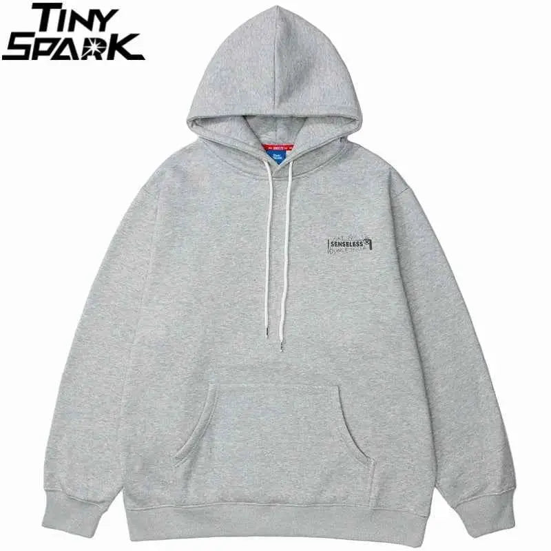 Hip Hop Hoodie Streetwear Sweatshirt For Men 2025 Bear Letter Print Harajuku Hooded Pullover Cotton Fleece Autumn