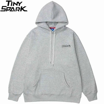 Hip Hop Hoodie Streetwear Sweatshirt For Men 2025 Bear Letter Print Harajuku Hooded Pullover Cotton Fleece Autumn