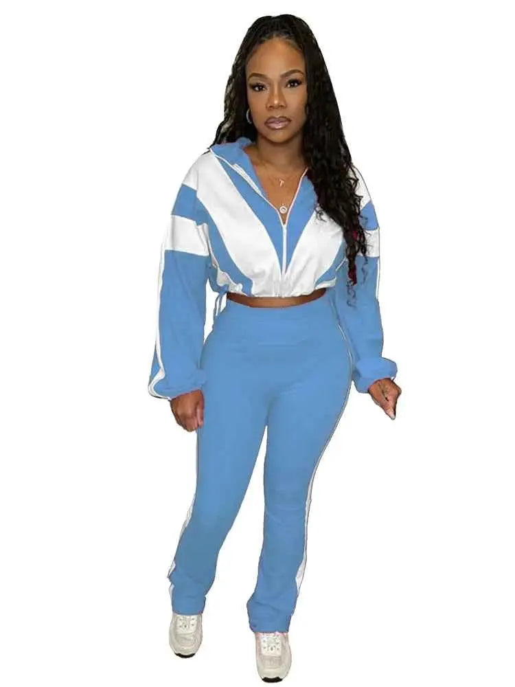 Spring 2025 Women's Two Piece Jogger Set Tracksuit Outwear Lounge Wear Sets For Everyday Activewear