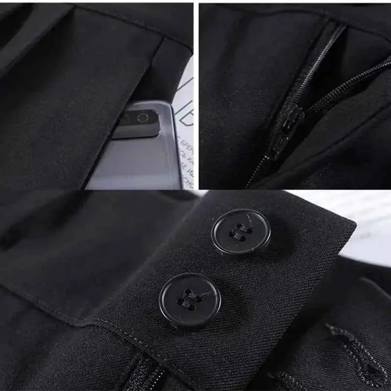 Women Wide Leg Straight Suit Pants For Office Wear Professional Trousers TeenStylo