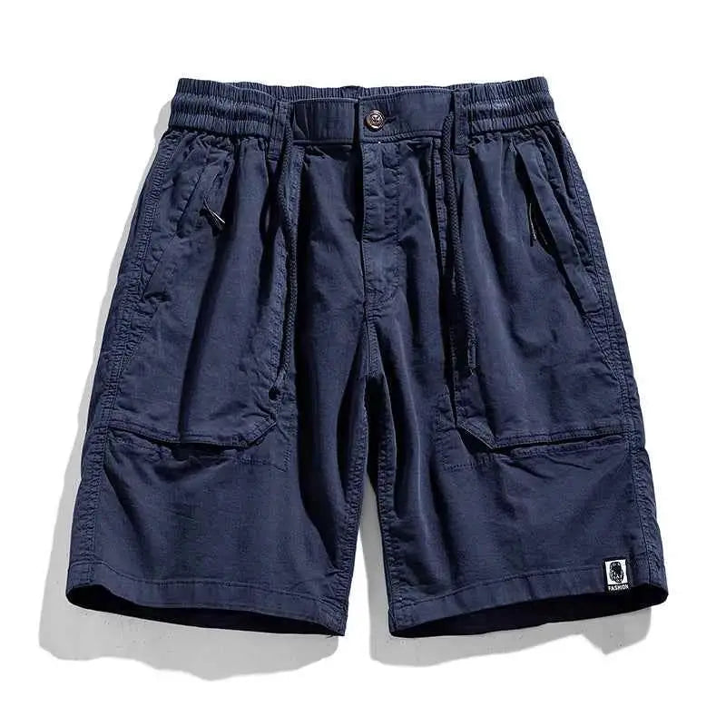 Men Summer Casual Classic Multi Pocket Camouflage Cotton Cargo Shorts Vintage Twill