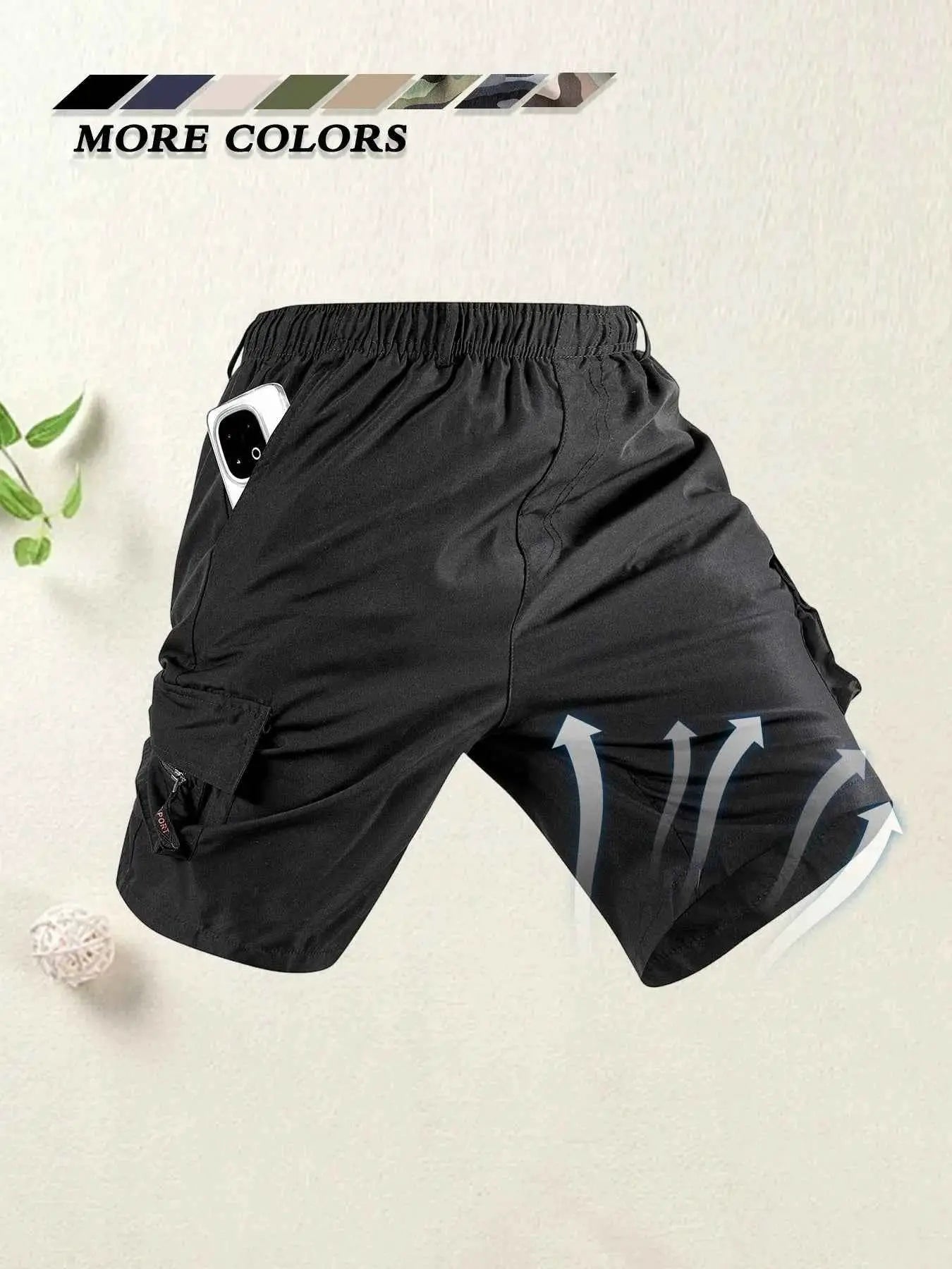 Mens Cargo Shorts With Multi Pocket Casual Sports Bermuda For Summer Outdoor Travel Comfortable Durable