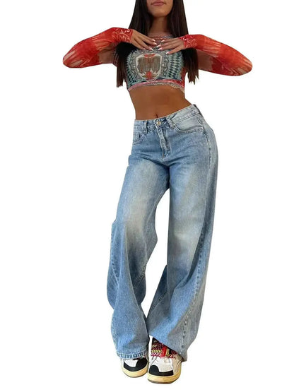 TeenStylo Women Baggy Jeans High Waist Mom Jeans Denim For Casual Everyday Wear All Day Comfort
