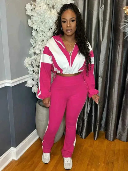 Spring 2025 Women's Two Piece Jogger Set Tracksuit Outwear Lounge Wear Sets For Everyday Activewear