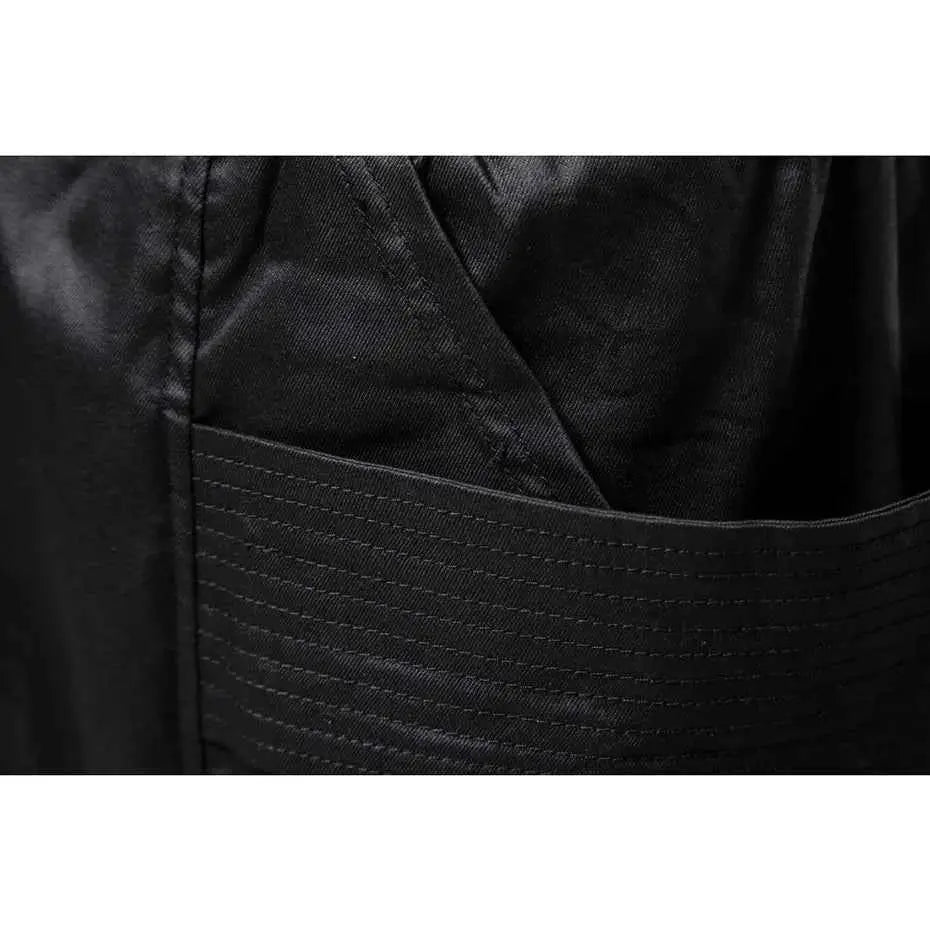 Punk Pants Black Techwear Cargo Joggers For Men With Multi Pockets Harajuku Hip Hop Streetwear Trousers